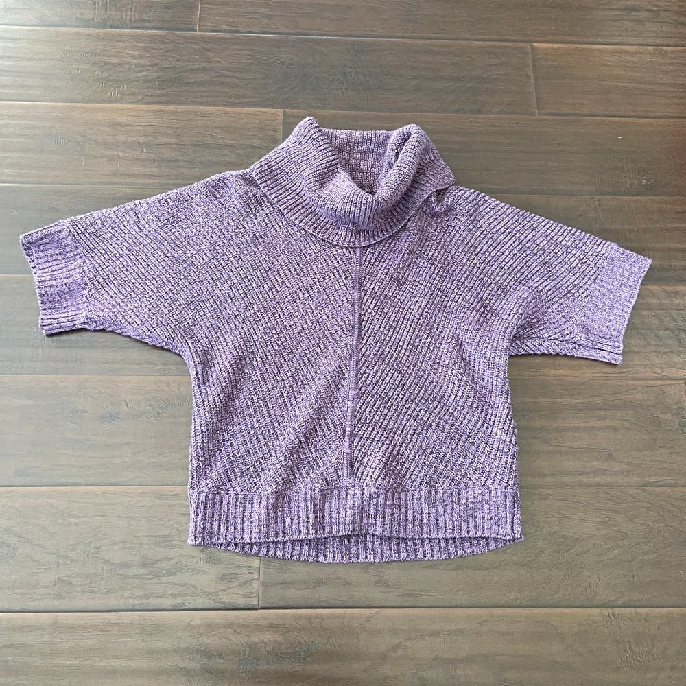Coletane Women's Cowl Knitted Purple Sweater (Size L)